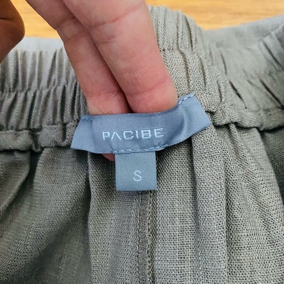 Linen Blend Pants, Pacibe, Size Small, Wide Leg Elastic Waist Flowy Summer Pants - Picture 5 of 14